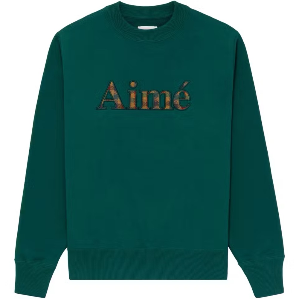 Aime Leon Dore Plaid Appliqué Crewneck Sweater